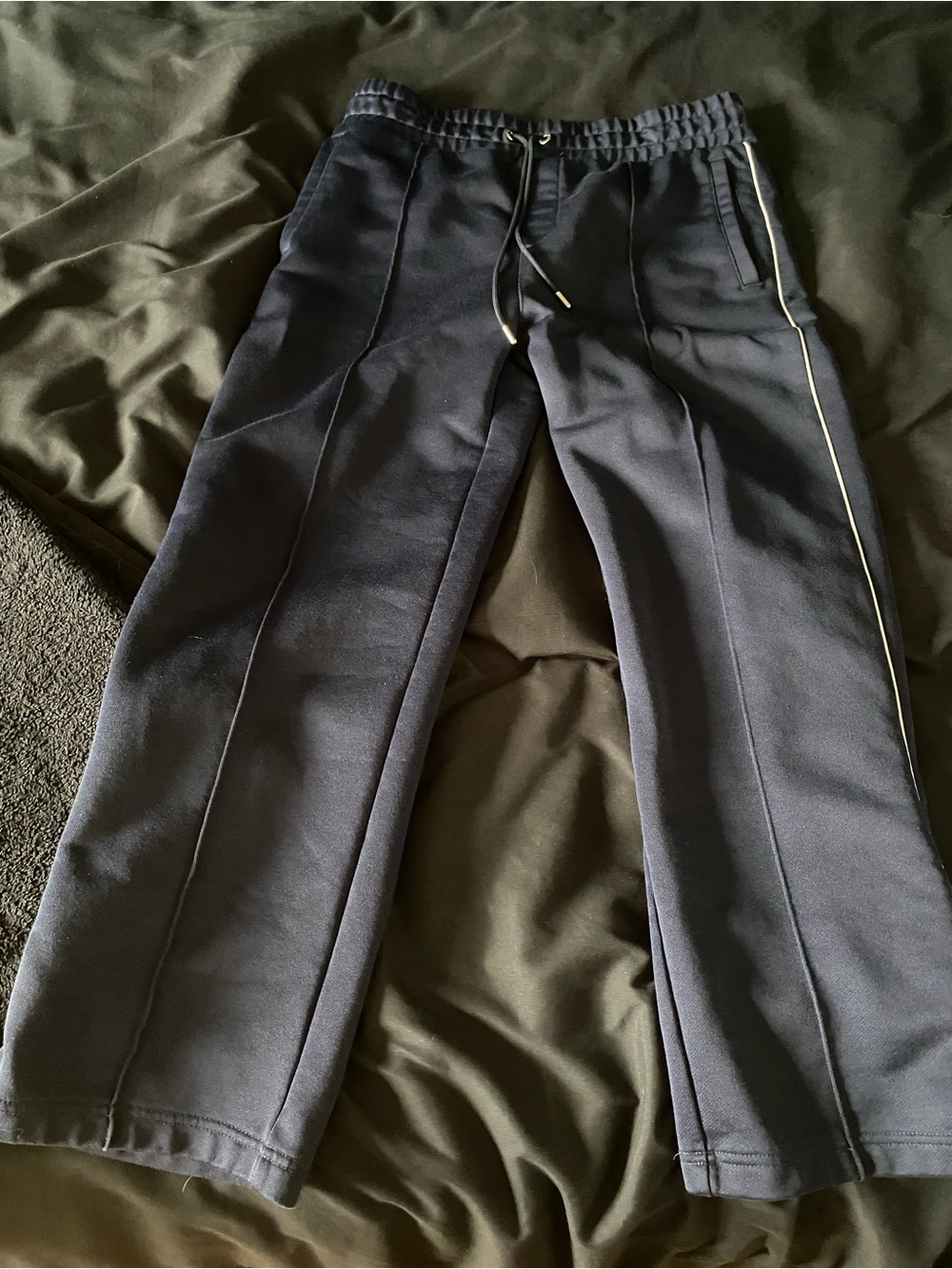 Gant Men's Navy Sweatpants with White Side Piping